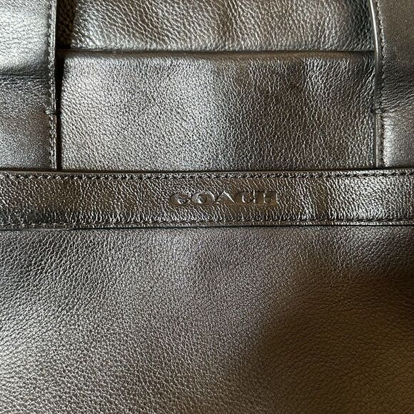 Authentic Coach Hudson Surplus Commuter Leather Laptop Briefcase Bag F70374 Real - Picture 7 of 8